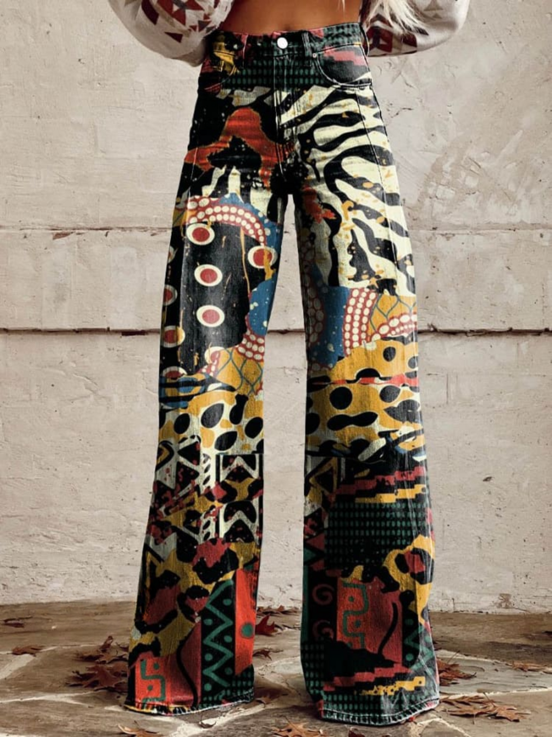 Weite Hose | Élodie Elegantes und mutiges künstlerisches Muster