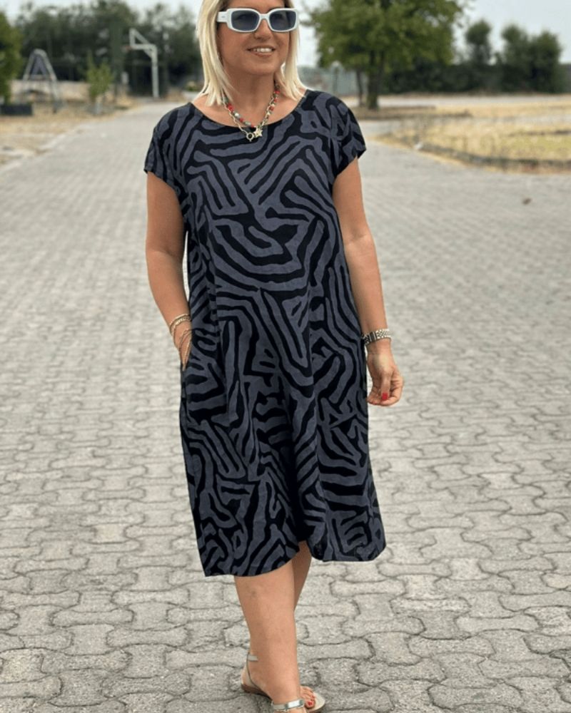Nelia™ – Sommerkleid mit Rundhalsausschnitt und schönem Print