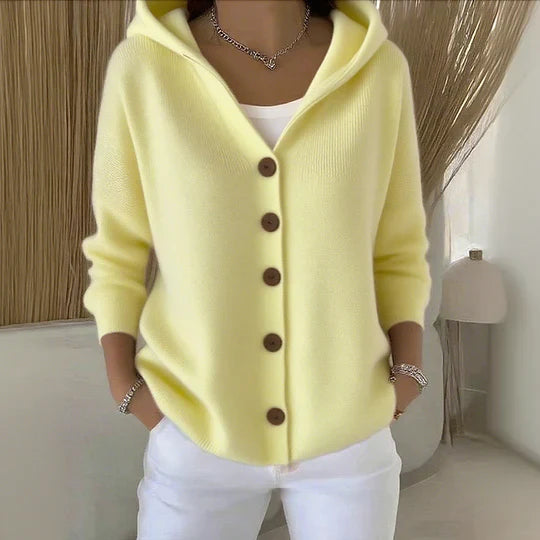 Felicia | Trendy Strickjacke mit Kapuze 