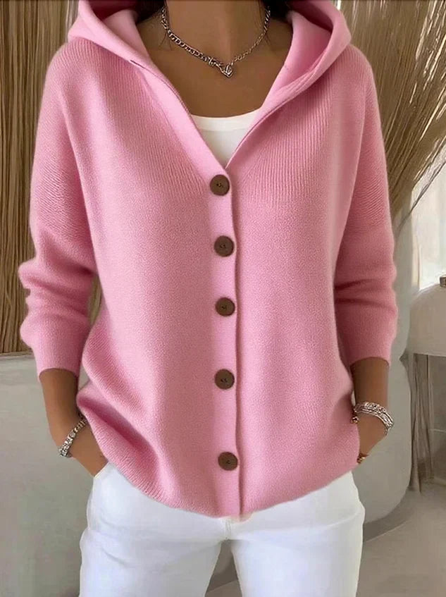 Felicia | Trendy Strickjacke mit Kapuze 