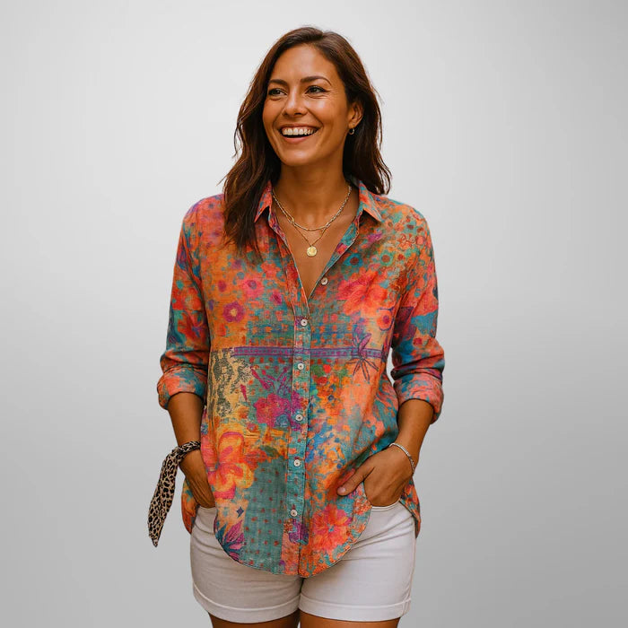 Elegante Blumenbluse | Charity